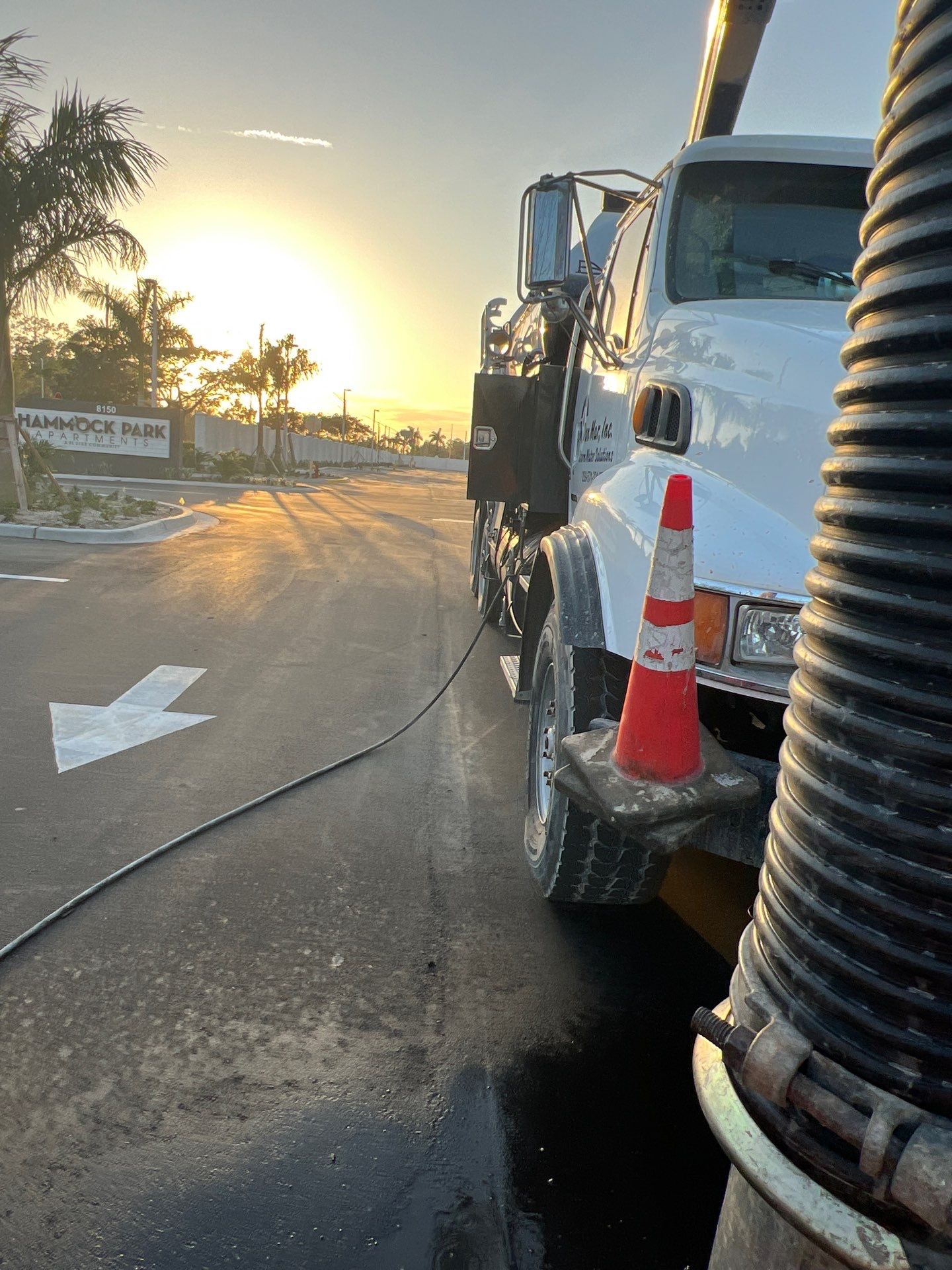 New Construction Apartment Complex Stormwater System and Sewer System Cleaning by Don Mar, Inc. Storm Water Solutions