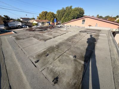 Before: roof condition prior to Alpha Eagle Roofing's work in Newark, CA