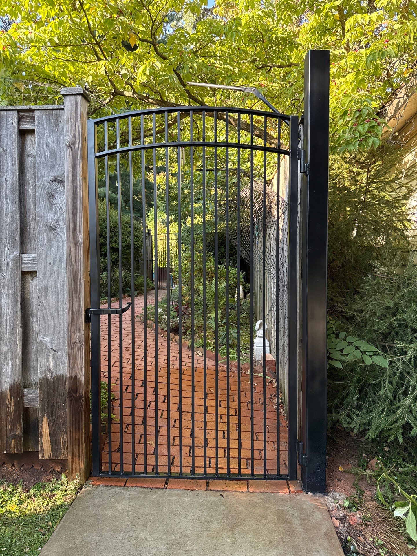 Modern Iron Pedestrian Gates – Leverton Road Residential Project – Rockville, MD by Capitol Iron Works
