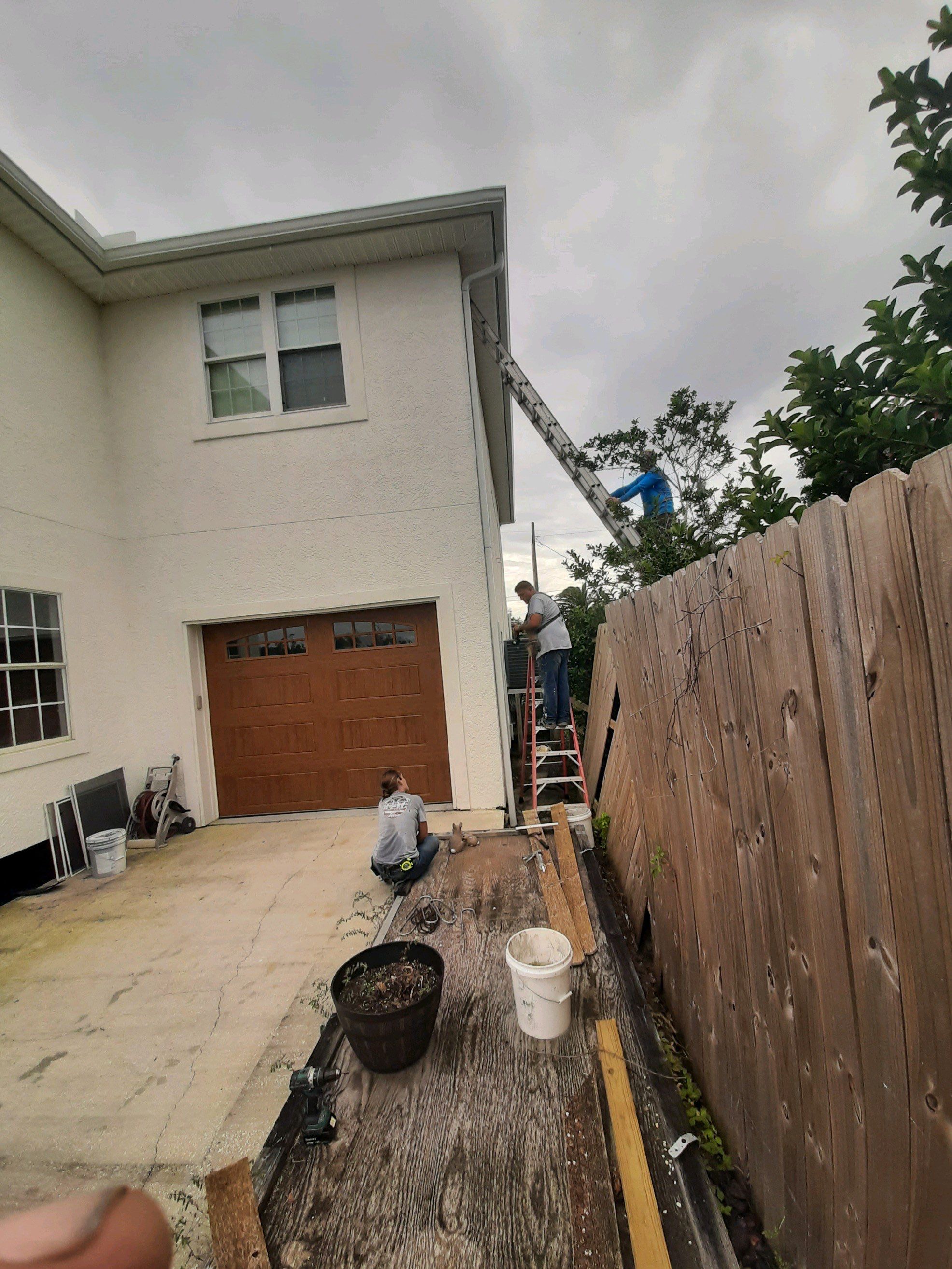 Seamless Gutter Installation using White K-Style Gutters by Gutter Professors