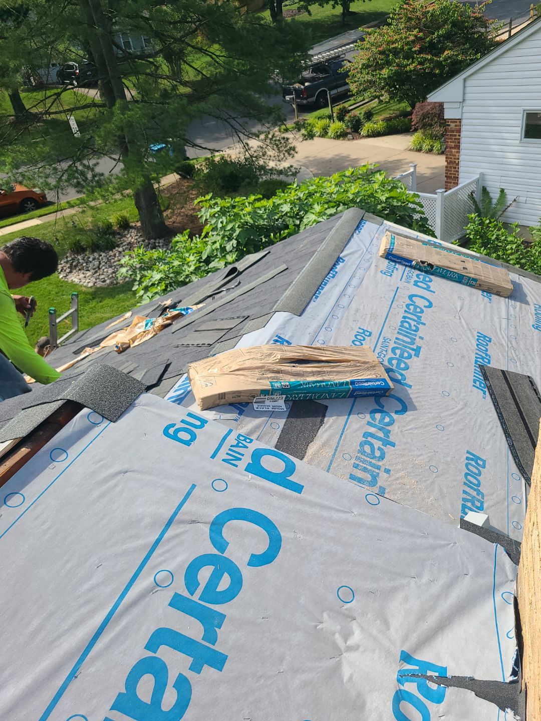 Vienna: Roof Replacement with CertainTeed Landmark Designer Shingles in Moire Black by RM Banning, Inc.