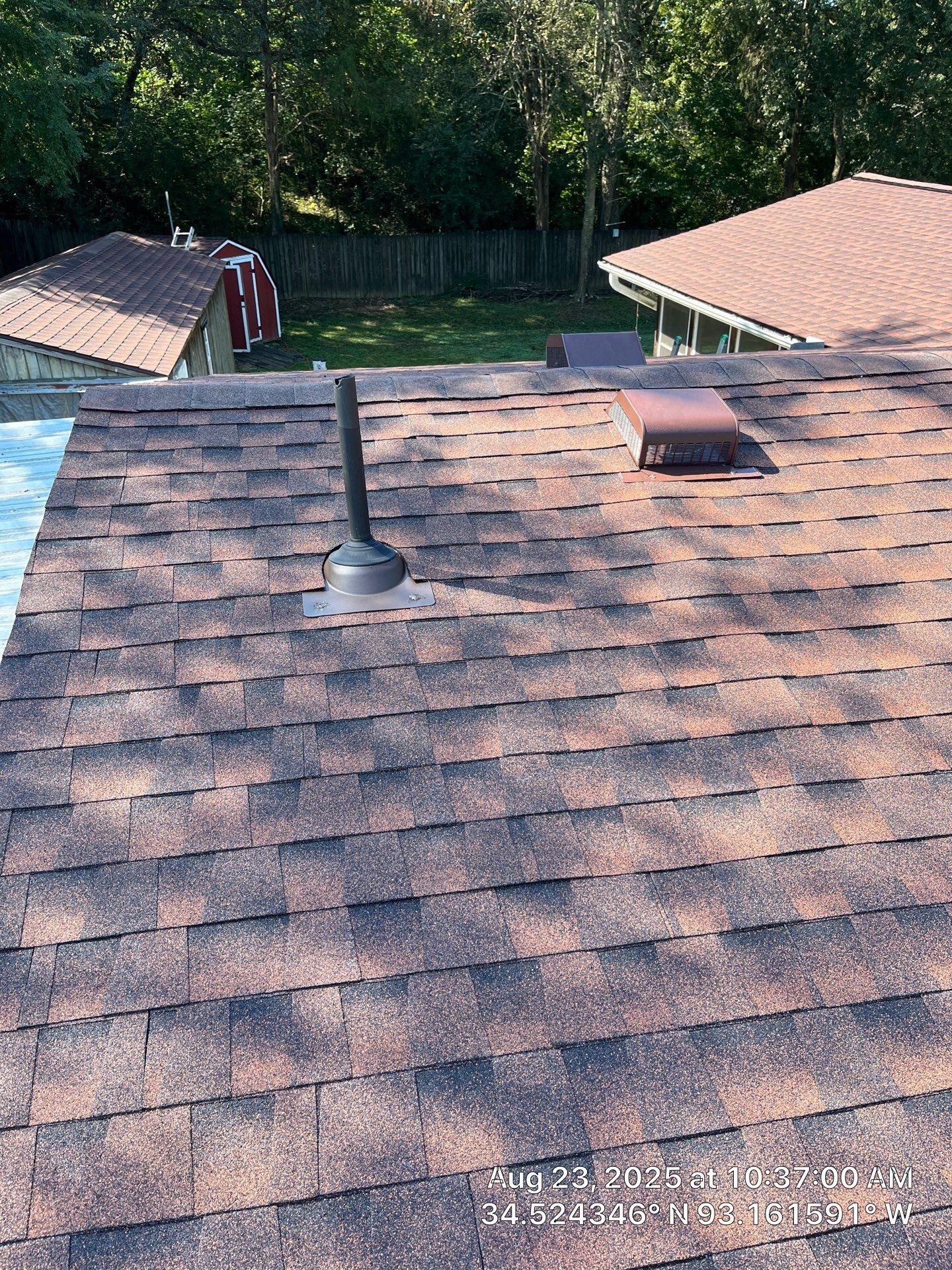 GAF Timberline HDZ Roof Replacement and Decking Repair in Hot Springs by Temple Roofing and Exteriors