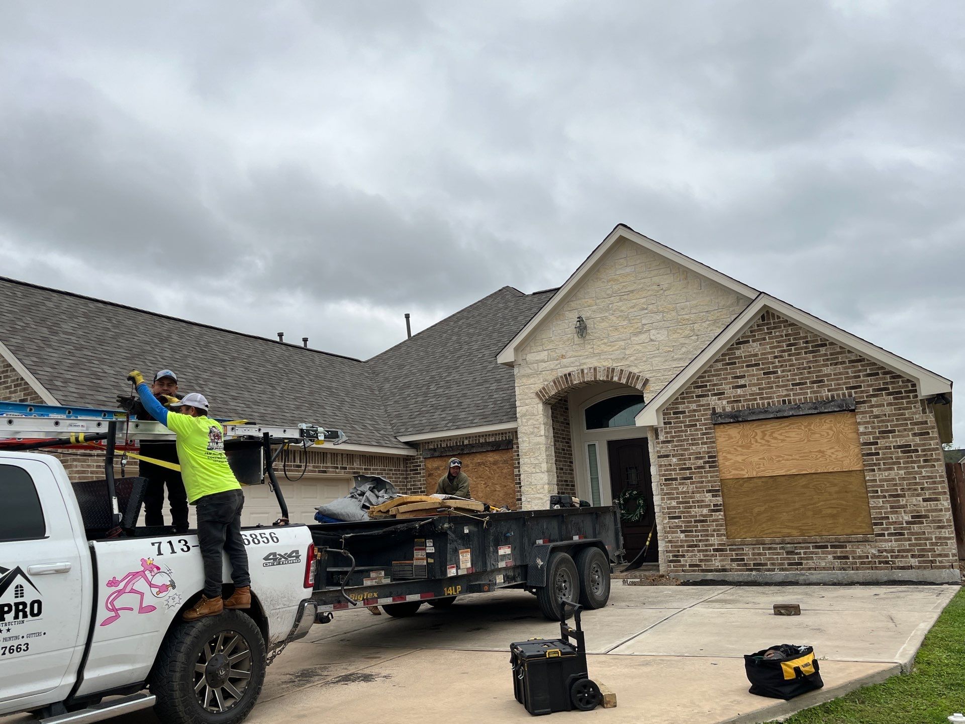 Hail Damage using Owen's Corning Duration (Lifetime) Shingles by Roof Repair Company