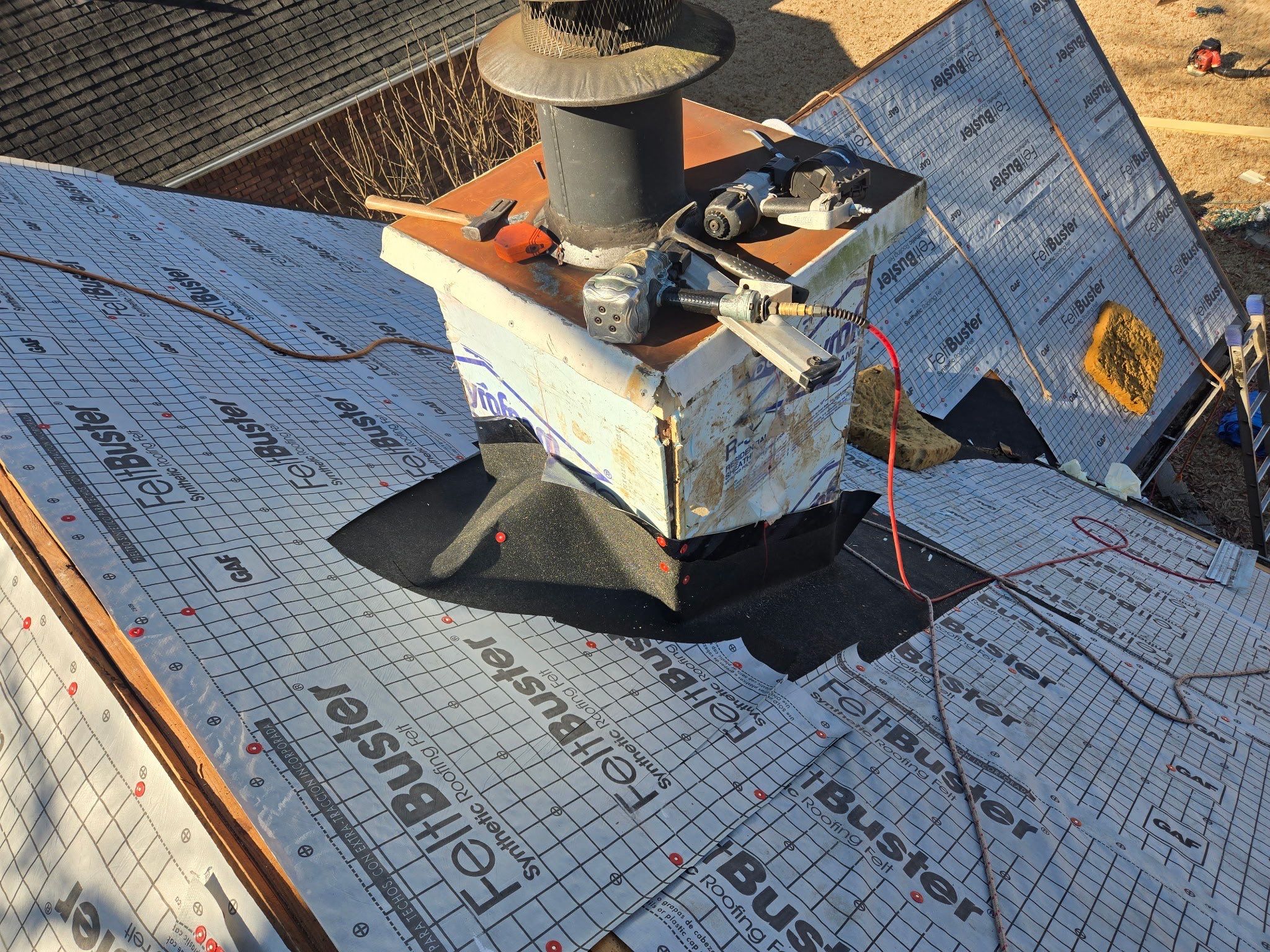 Asphalt Shingle Roof Replacement and Decking Repair in Bartlett by Revival Roofing Services