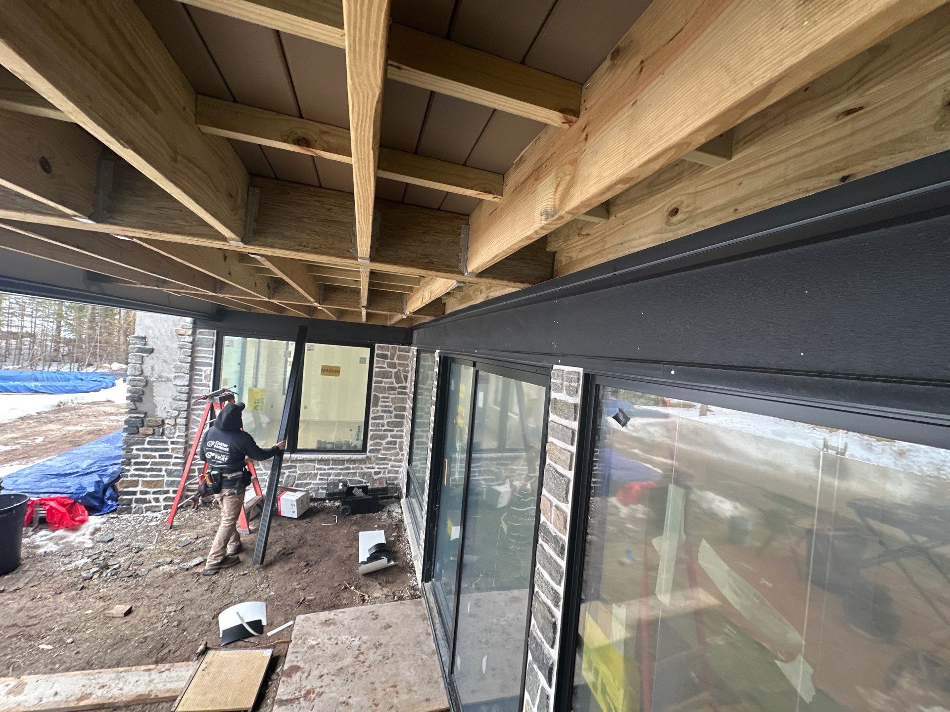 Underdeck Installation in Charlevoix, MI by Rainbow Seamless Systems