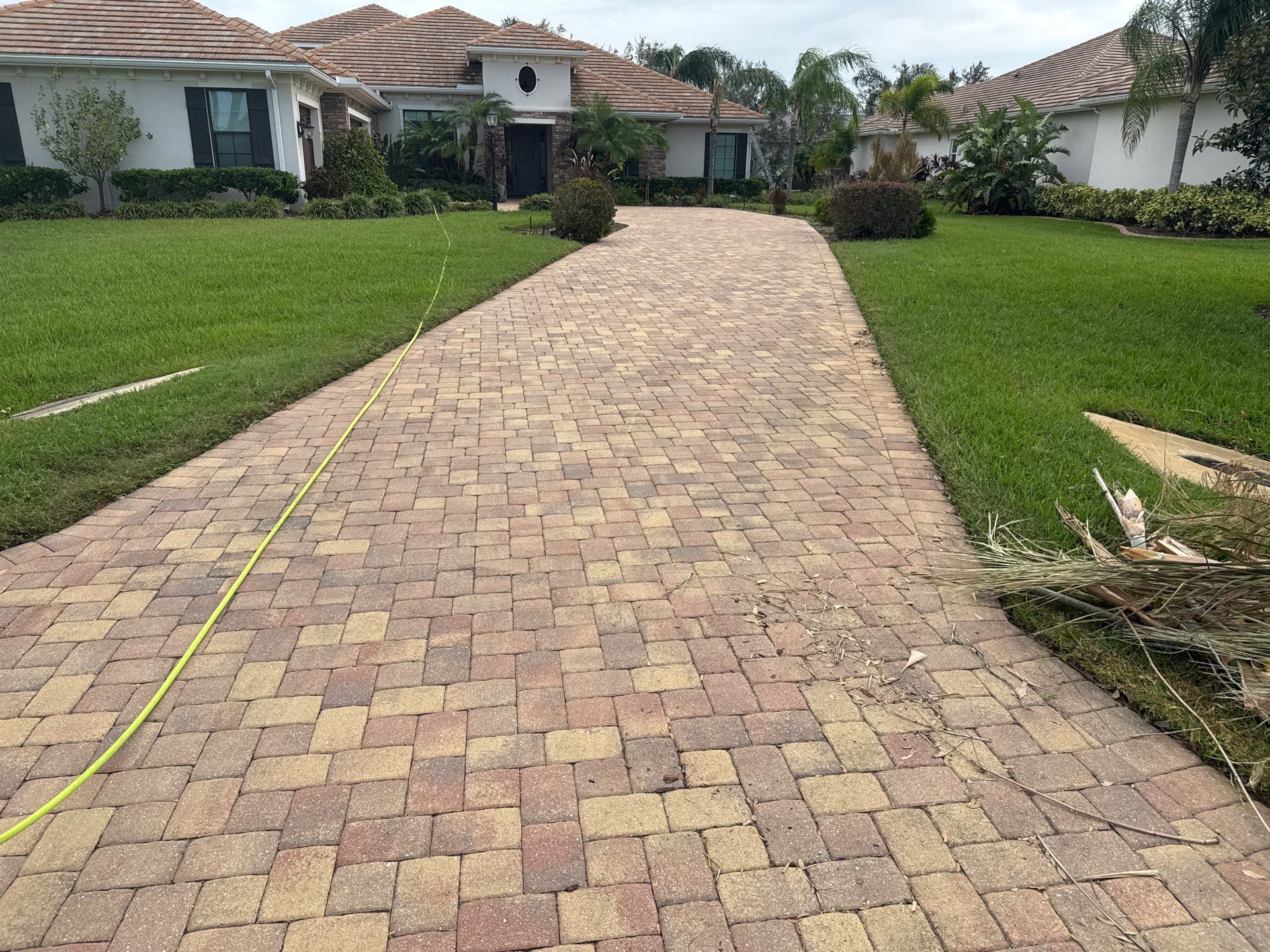 Paver Driveway Cleaning in Winding River Community, Bradenton, FL by Sunshine AquaWash