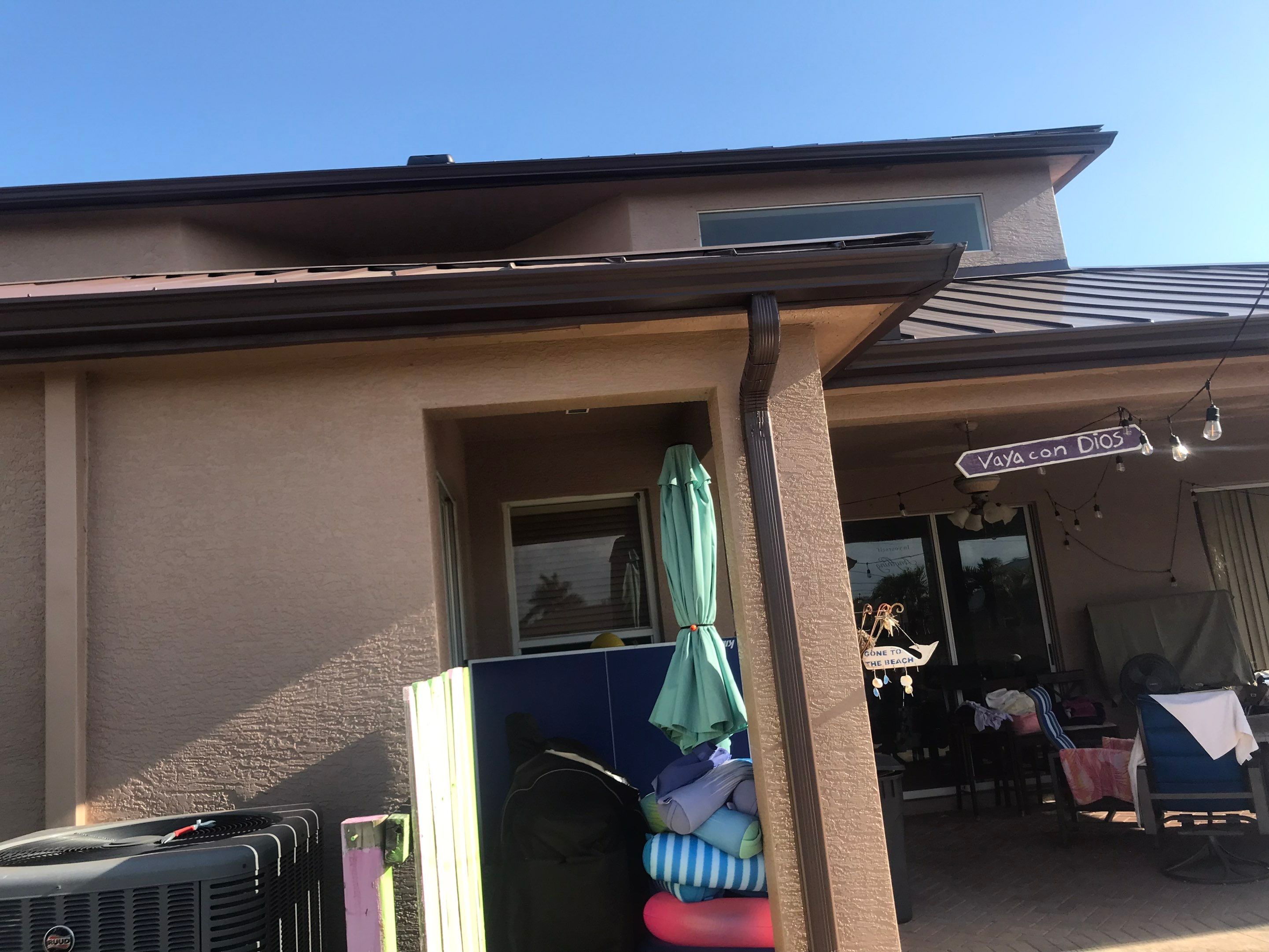 Brown Seamless Gutters using Royal Brown in Cape Coral by Gutter Professors