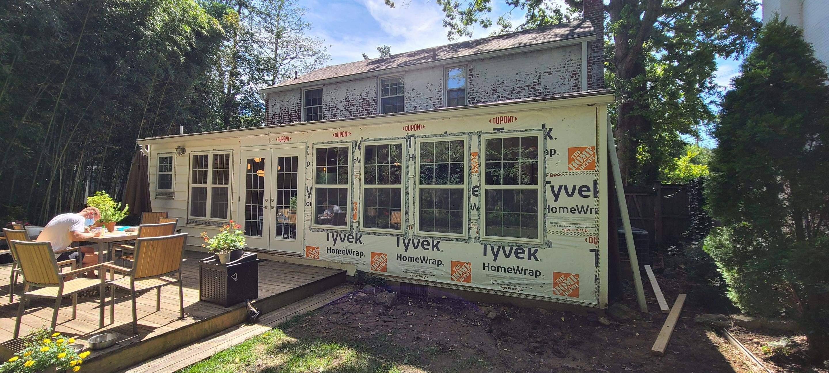 James Hardie porch siding install with custom PVC Trim by Window Depot of Annapolis
