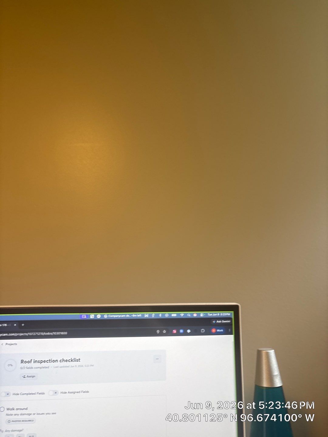 Basement Home Office Planning and Interior Assessment in Lincoln by CompanyCam Sales Demo