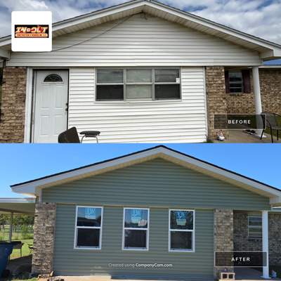 New roof & siding and interior repairs paid by insurance. Along with new roof sheathing.