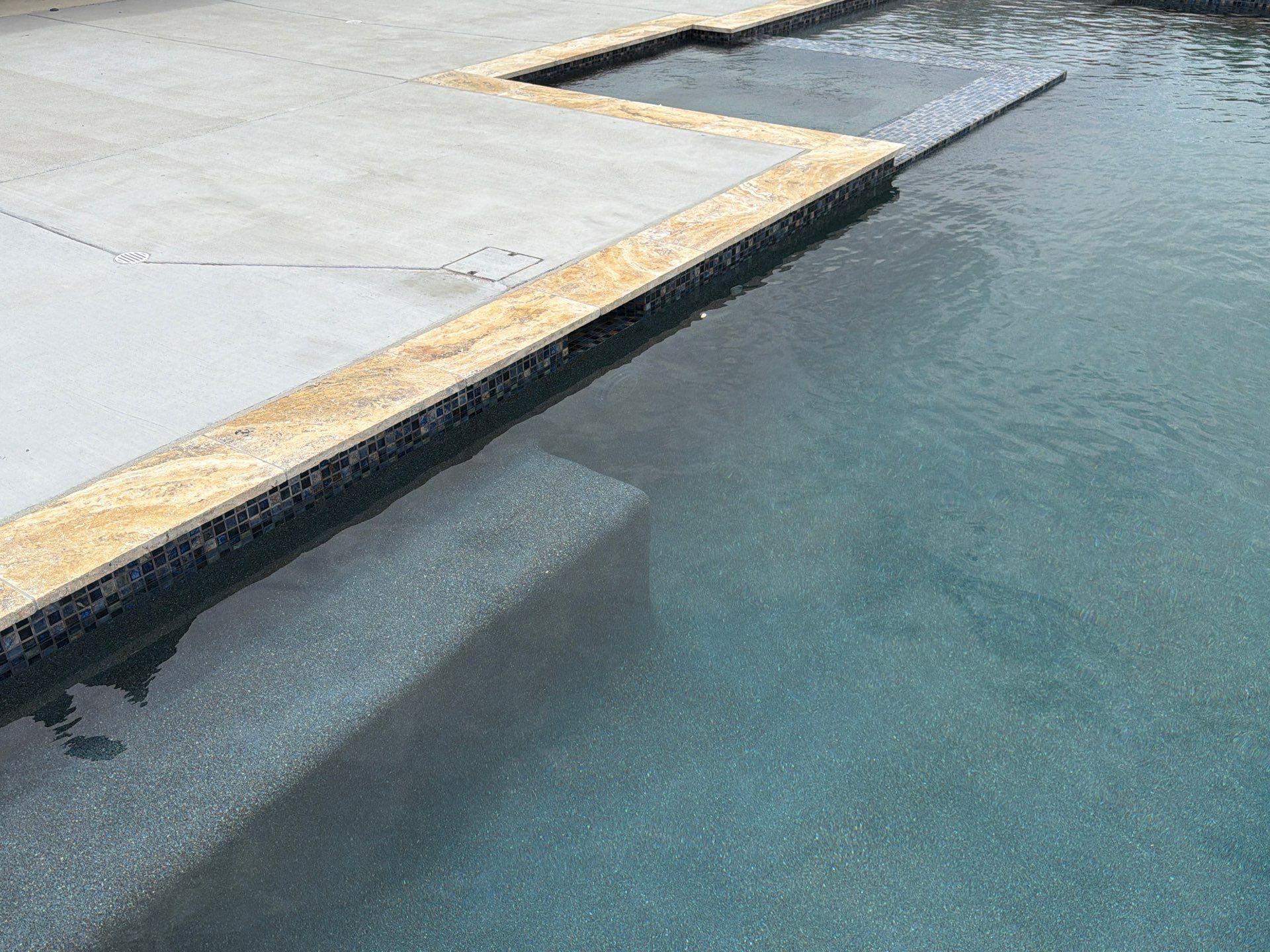 Modern Geometric Pool with Spa and Sheer Descent Water Wall by Pinnacle Pools and Spas - DFW