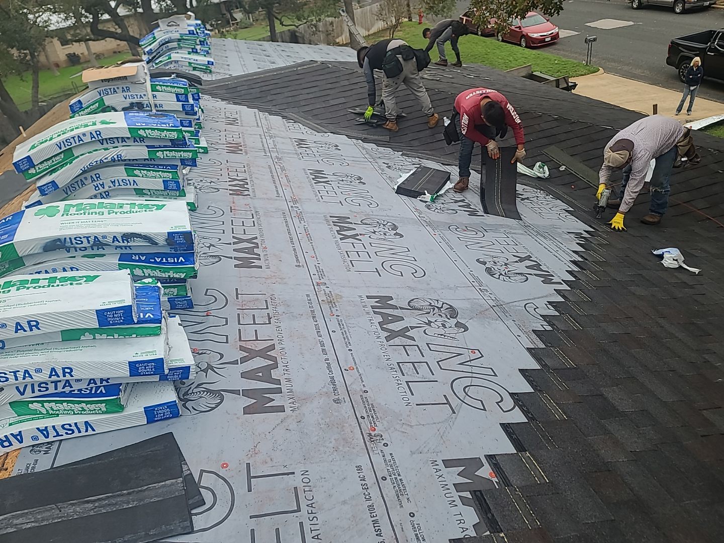 Complete Roofing Replacement With Malarkey Vista Shingles in Fredericksburg by Caliber Restoration LLC