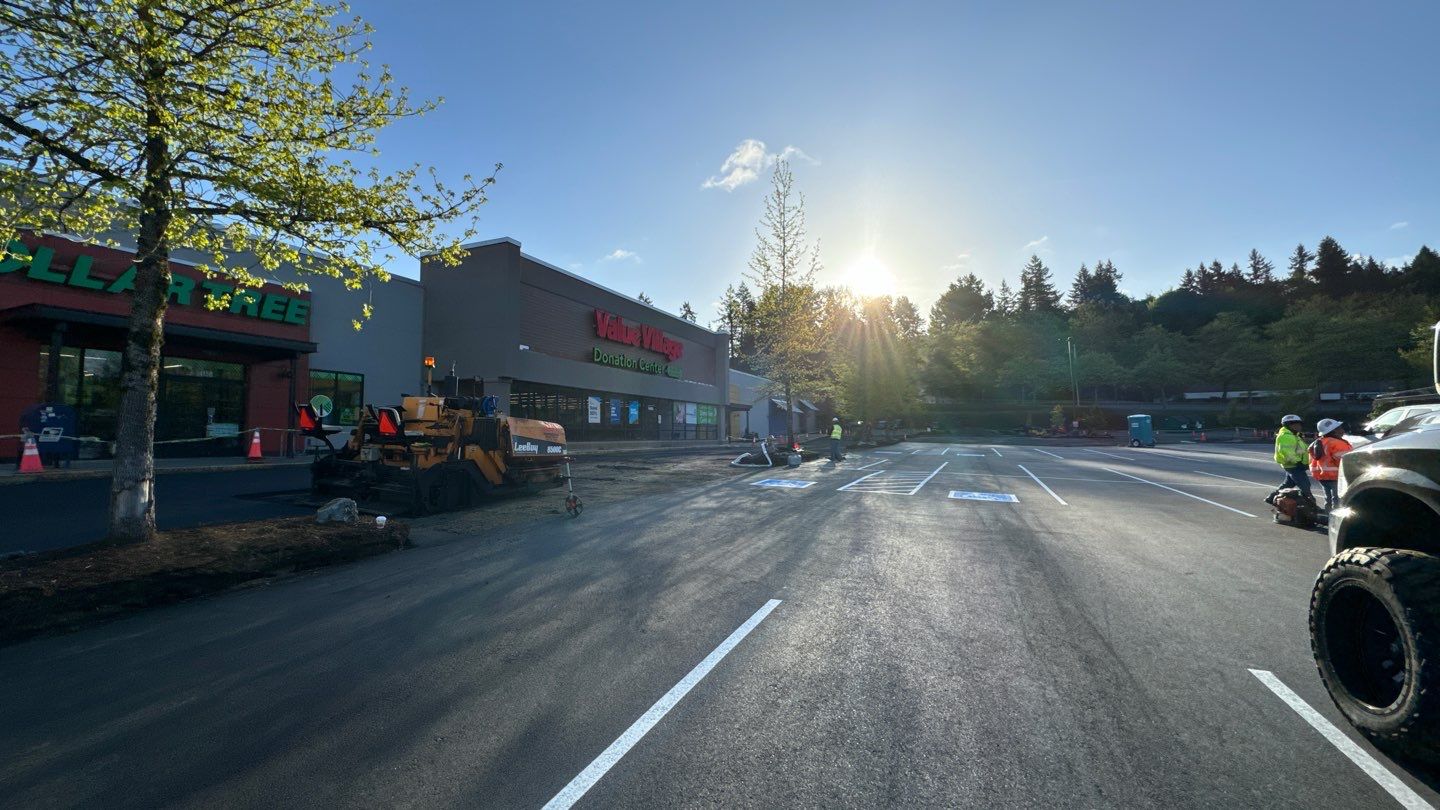 Colliers - Woodinville New Asphalt Parking Lot by Jireh Asphalt & Concrete Inc 