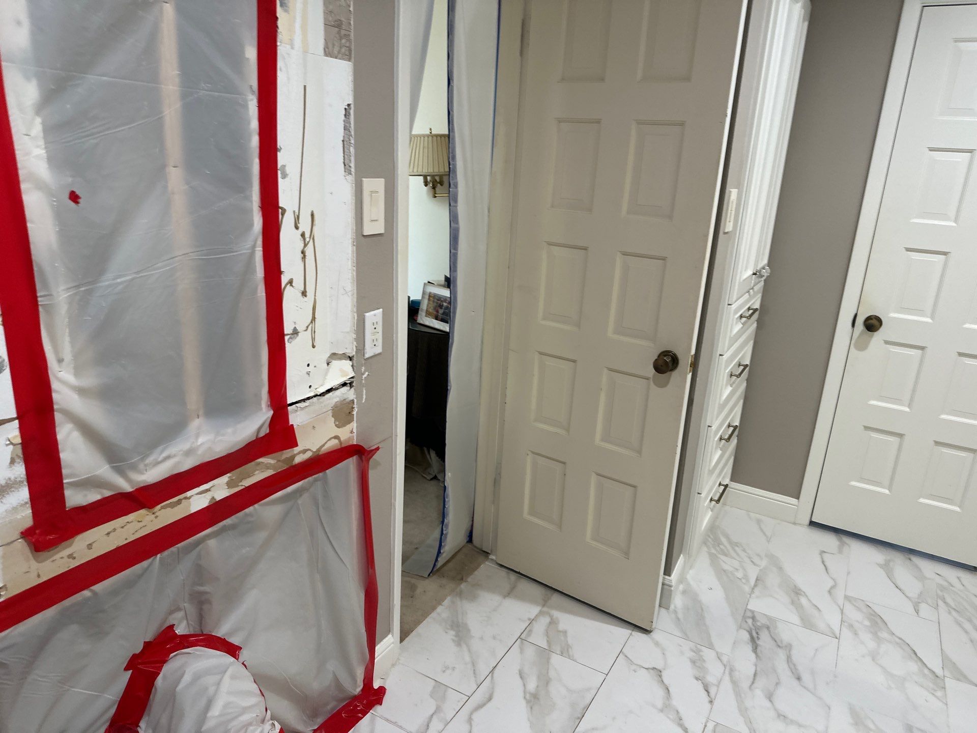 Bathroom Remodel with Water Mitigation Equipment | LT Contractors by L&T General Contractors and Restoration INC