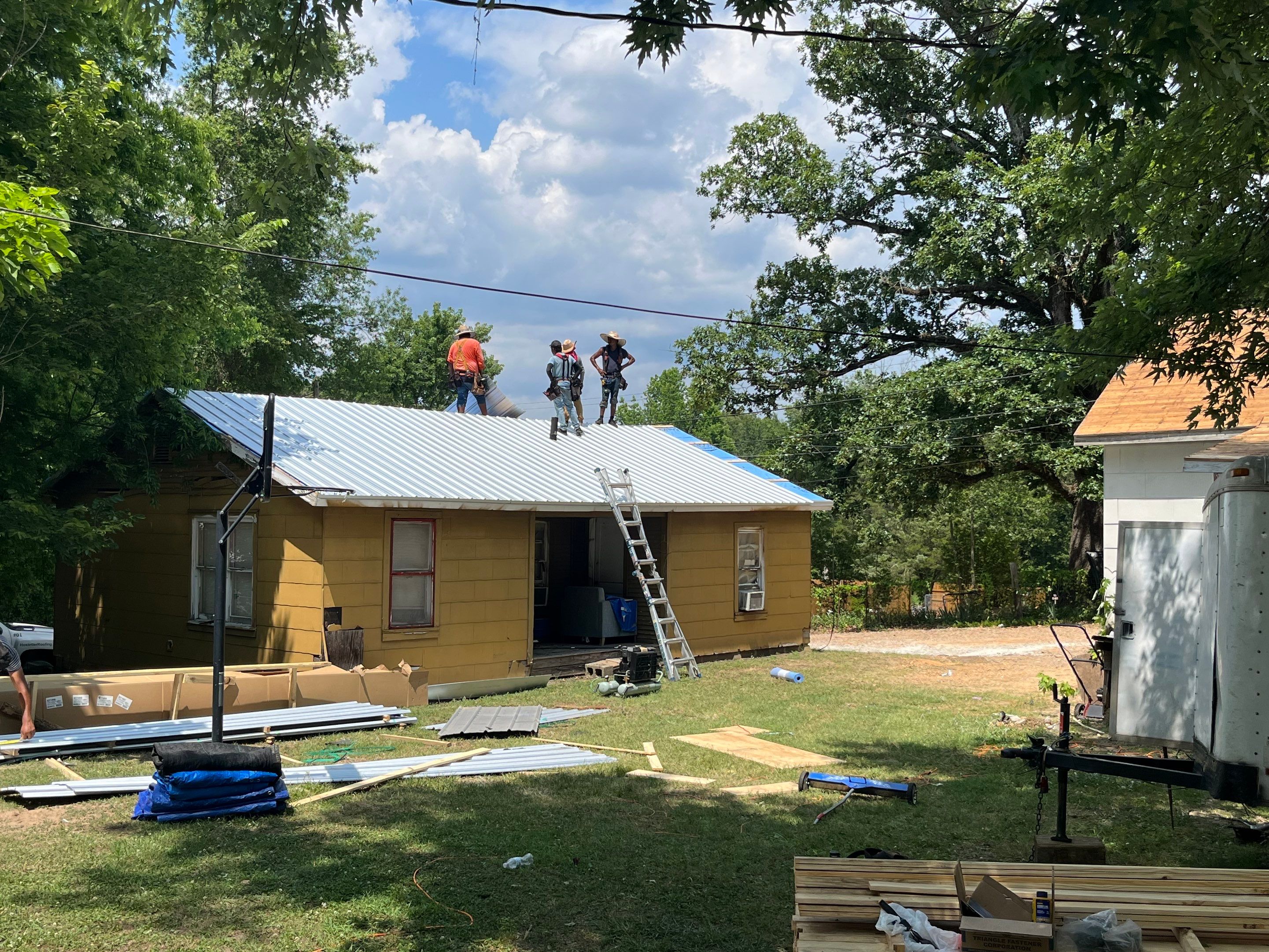 Residential Roofing Installation using 29 Gauge Galvalume Metal by Hostetler Roofing