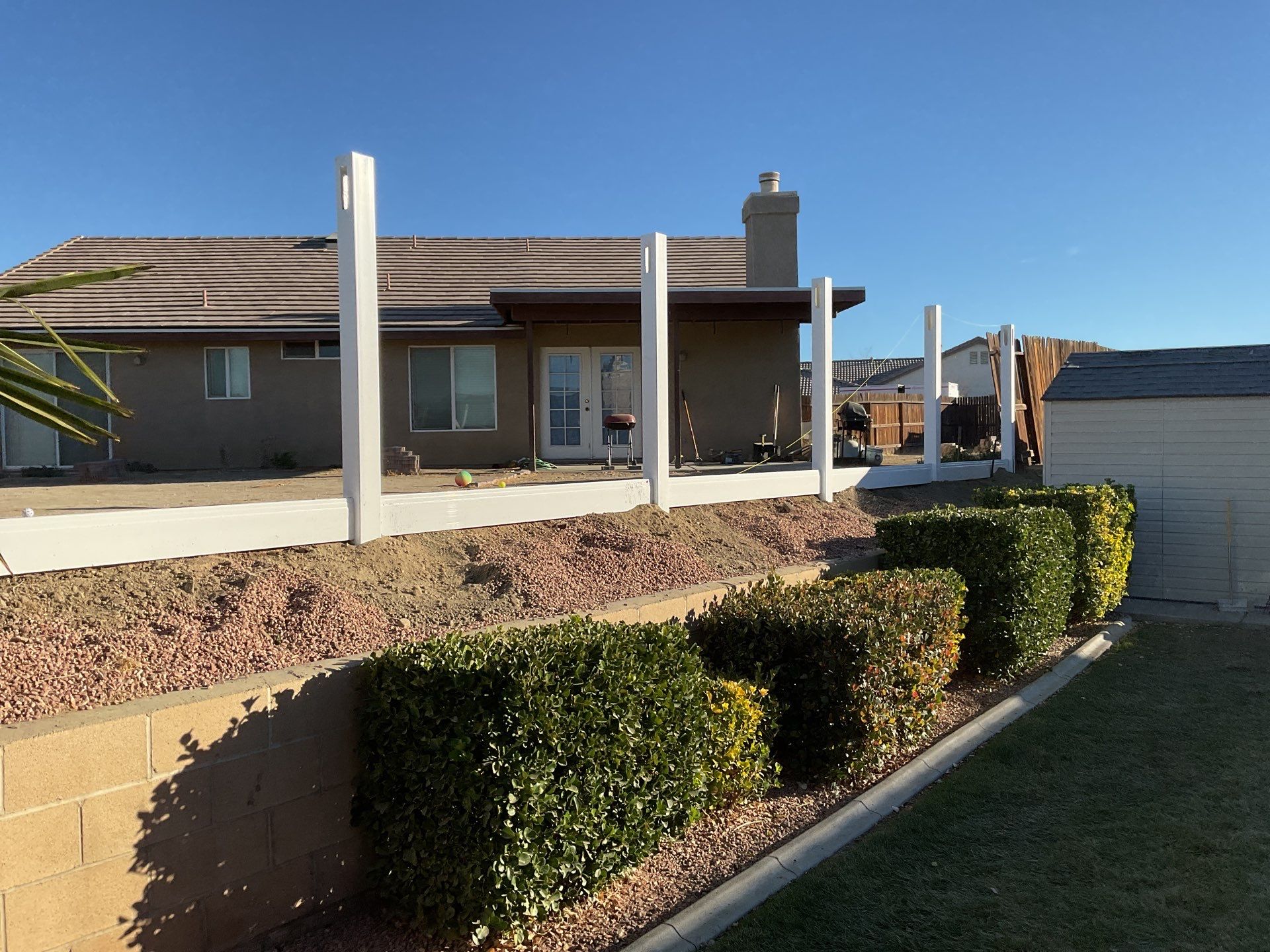 Fence installation using vinyl by Fence Guys Inc.