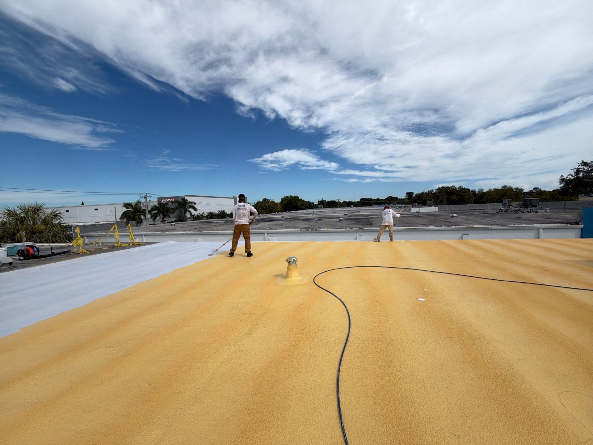 Fort Lauderdale Commercial Roof Restoration with Spray Foam and Silicone Coating by Roof King LLC