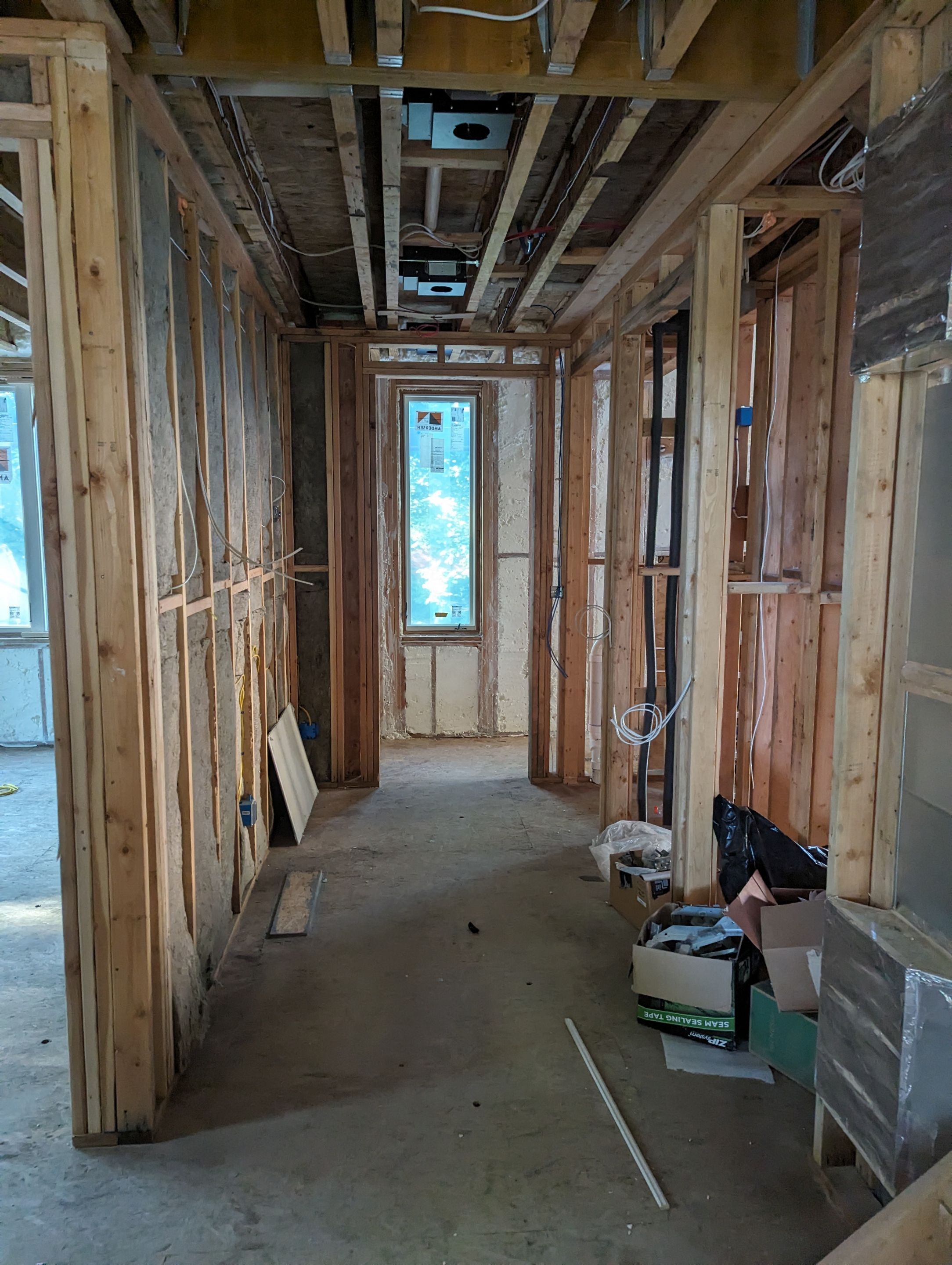 New Home Construction using open cell spray foam by NYS Foam & Energy