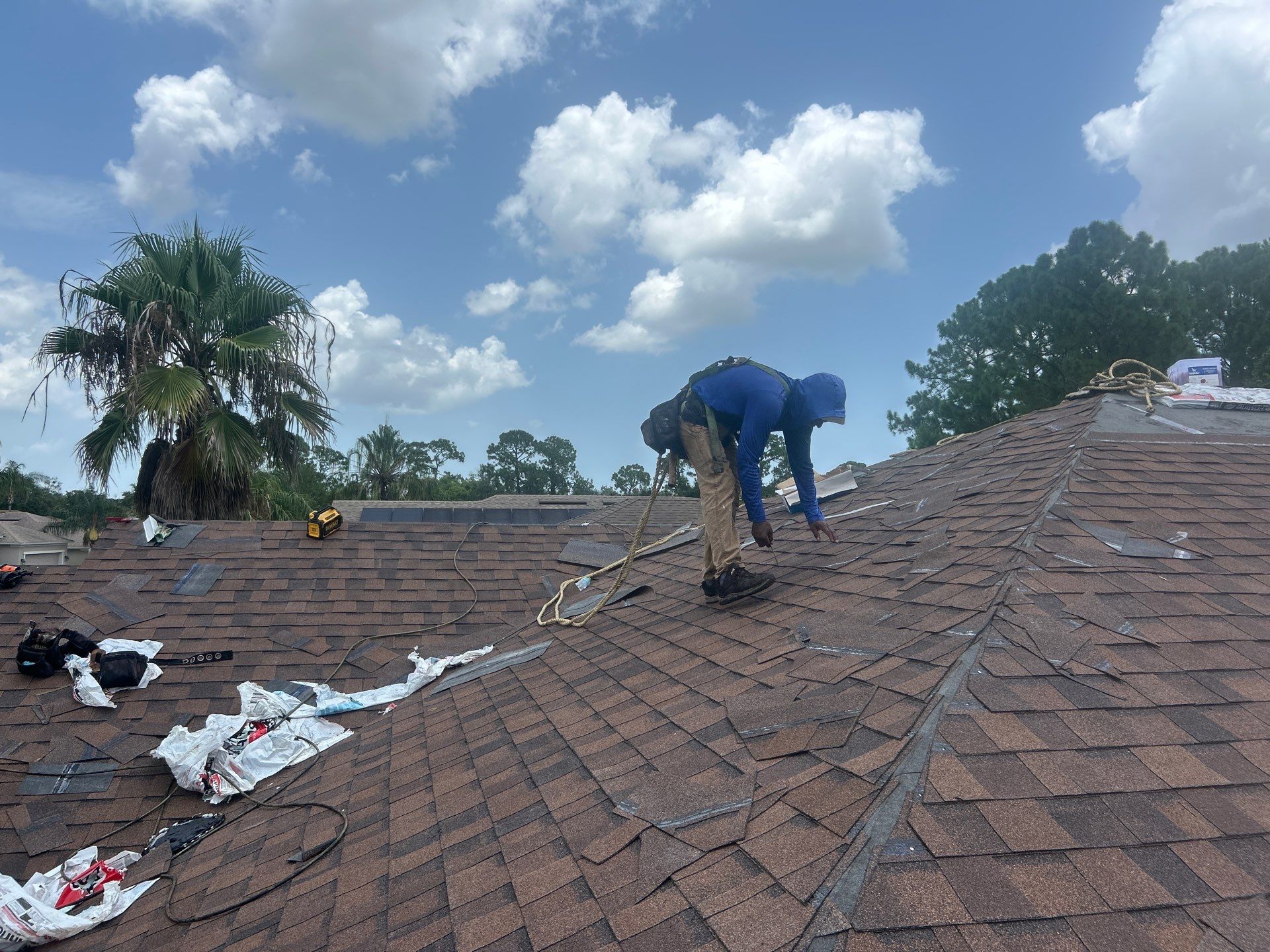 Complete Residential Roof Replacement in Port Orange Featuring Burnt Hickory Shingles by Pinnacle Roofing Group
