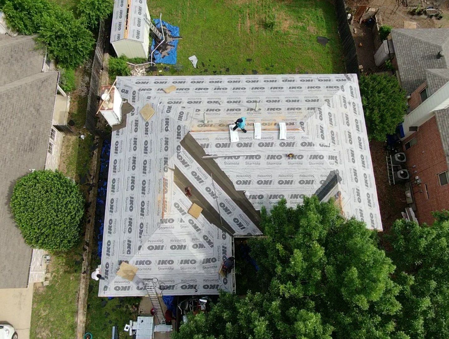 Residential Roofing Installation using Iko Dynasty Biscayne Bay Color by Becker Roofing and Exteriors