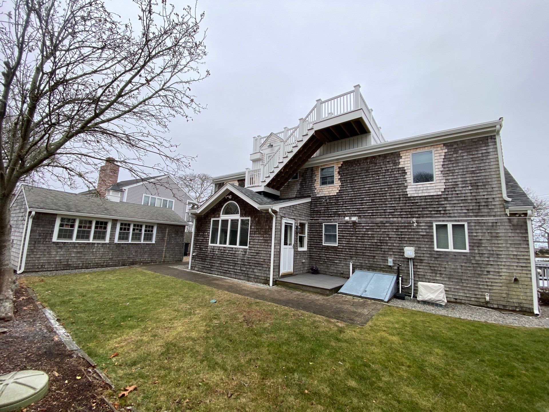 Gutter Installation using 5" K-Style Aluminum Gutter in Falmouth, MA. by Gutter Pro Enterprises