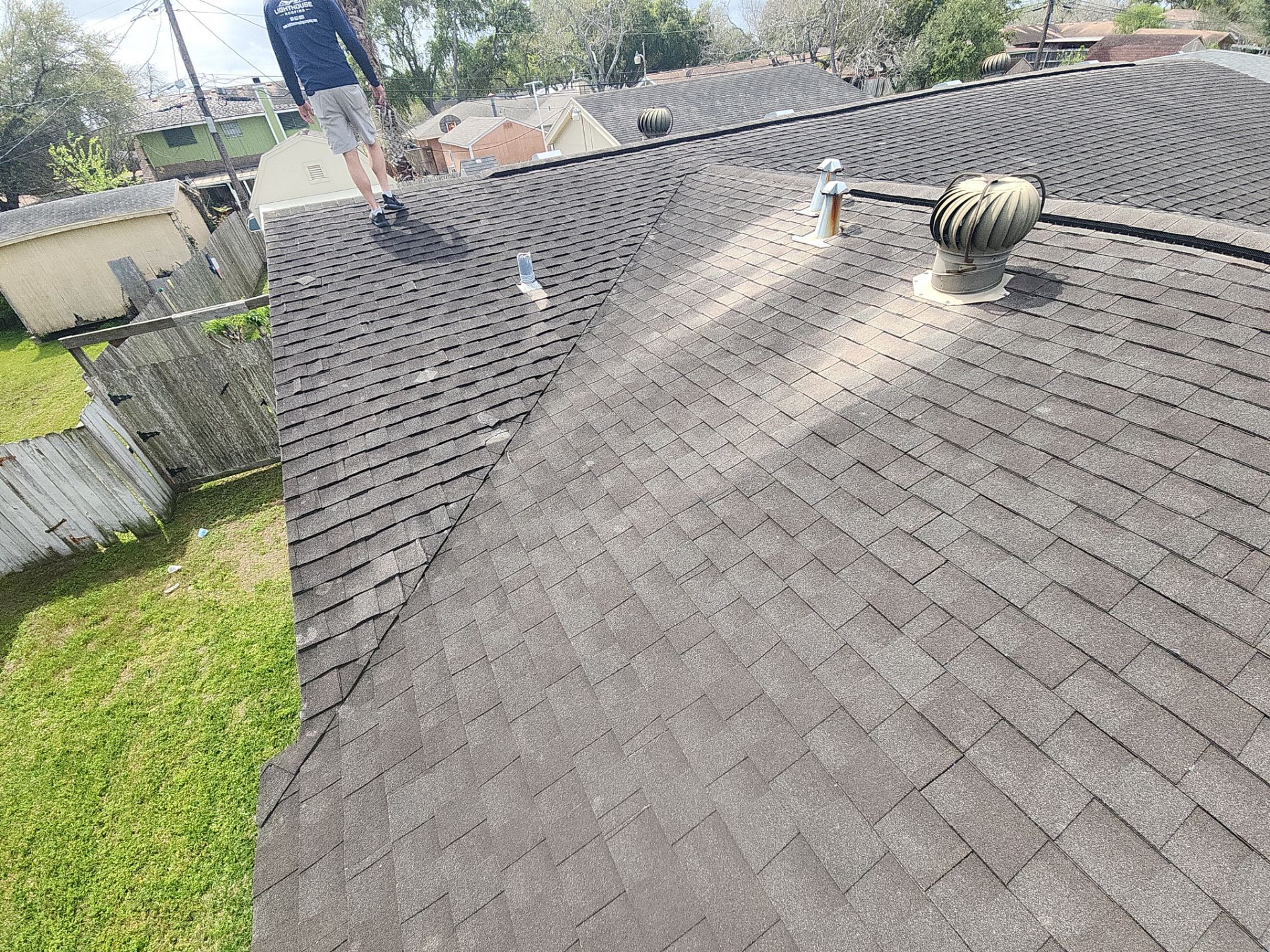 Residential Roofing Installation using GAF HDZ Pewter Grey by Lighthouse Roofing