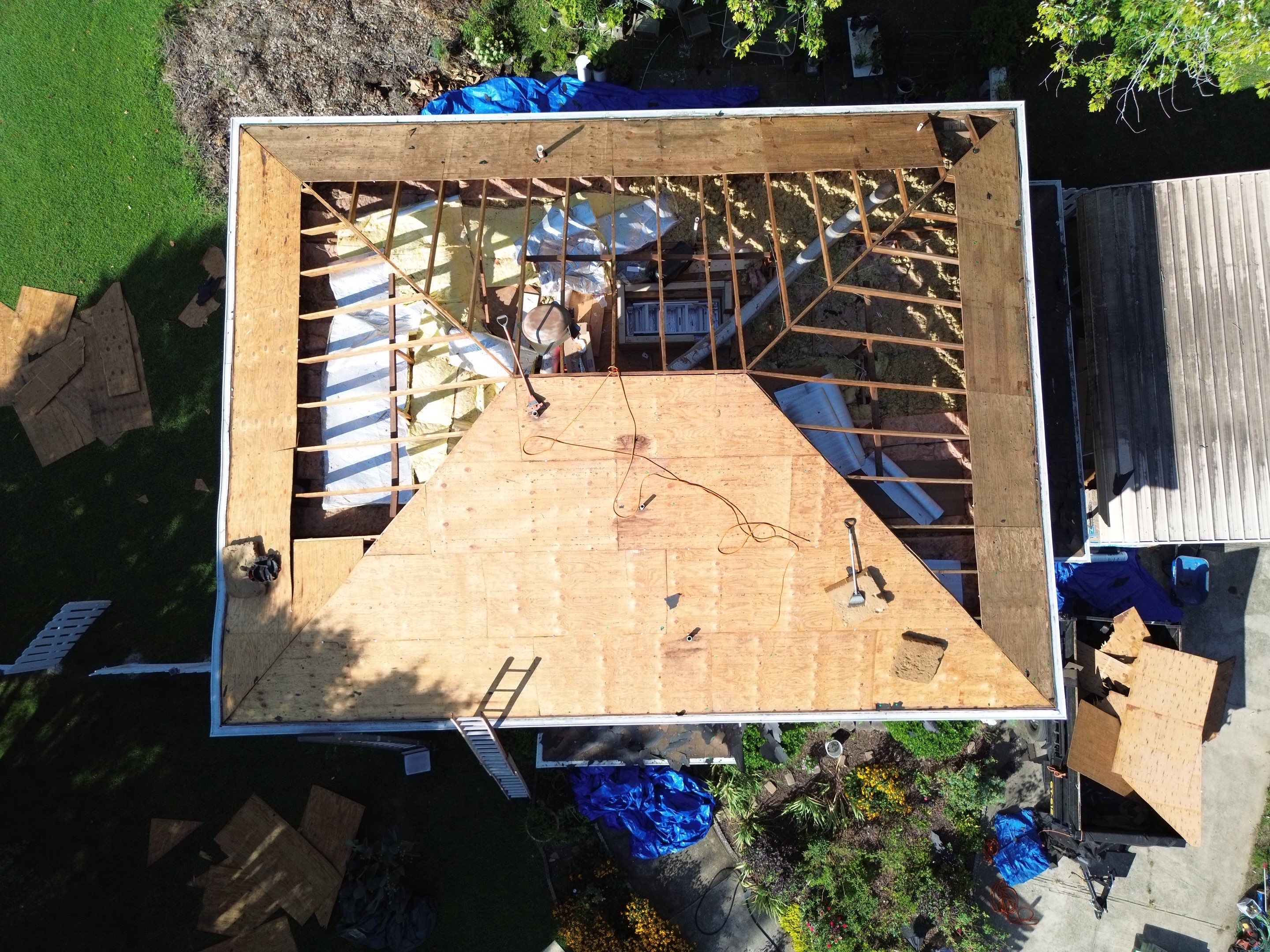 Roof replacement and interior repair by wind damage by Just Brilliant Restoration JBR