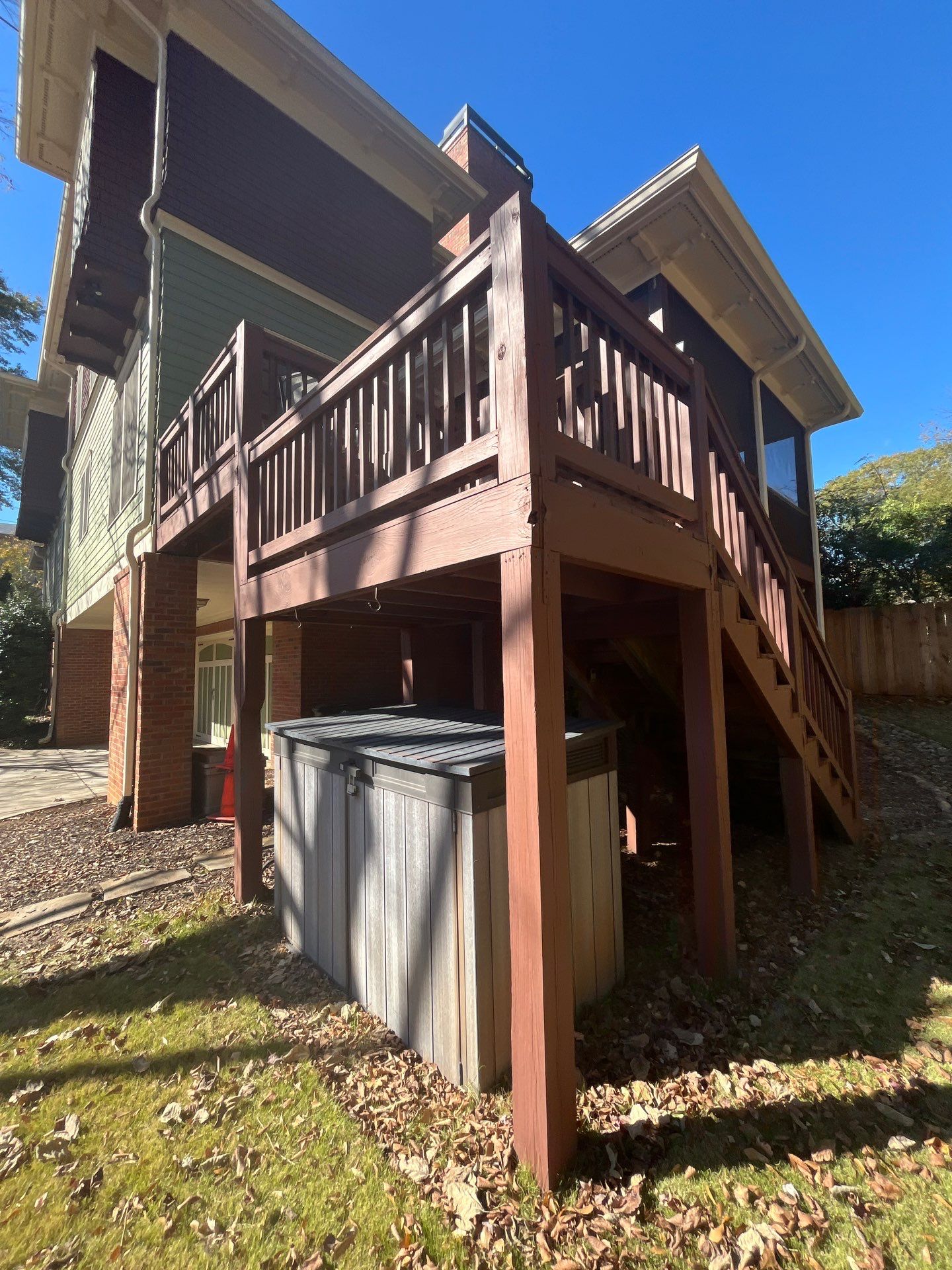 Deck Resurface using Trex and Deckorators ALX Contemporary railing by Nelson Exteriors 