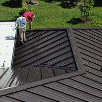 24ga 1.5" Mechanical Seam Dark Bronze by Total Roofing System The Metal Roof Experts