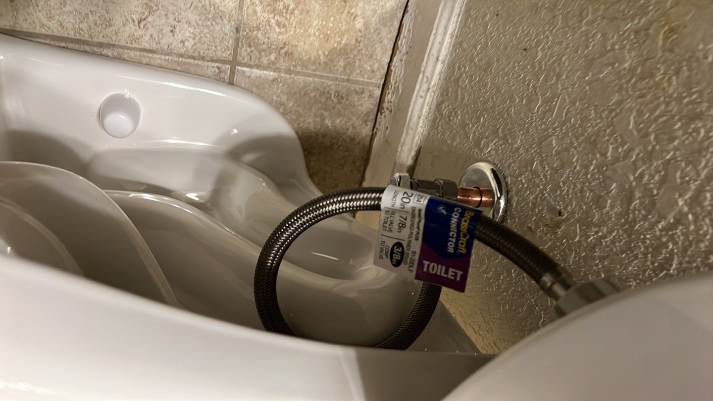 Toilet install and angel valves  by Plumbing Connect Systems LLC