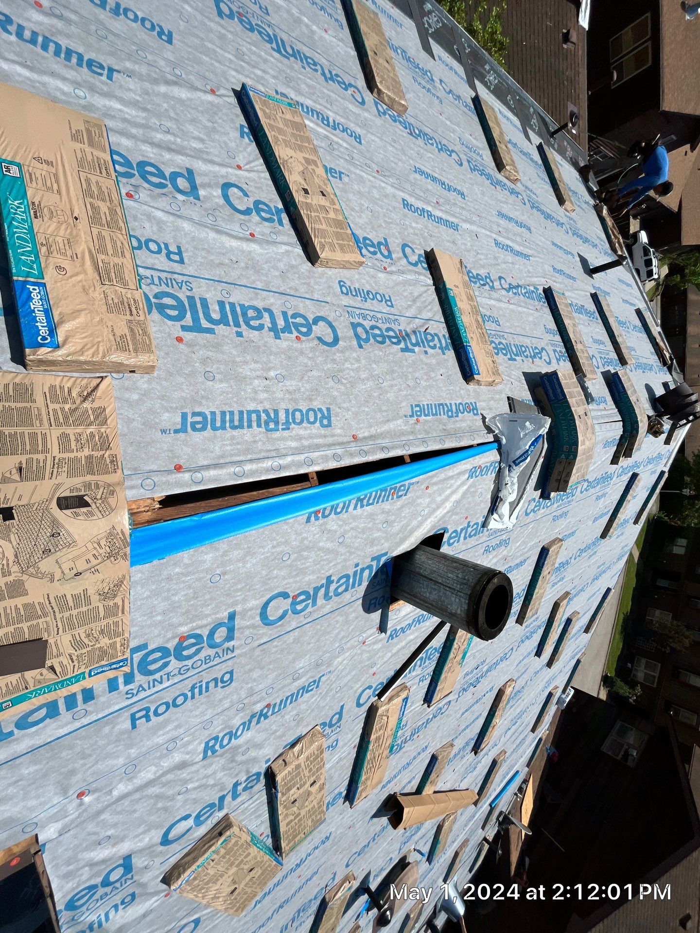 Commercial Roofing Installation using Certainteed Landmark Pro Shingles by Fahey Roofing + Contracting