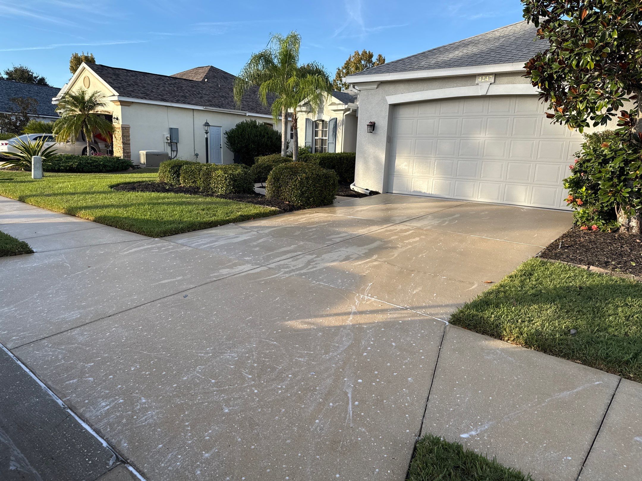 Concrete Driveway & Walkway Transformation | Northwood Park, Palmetto FL by Sunshine AquaWash