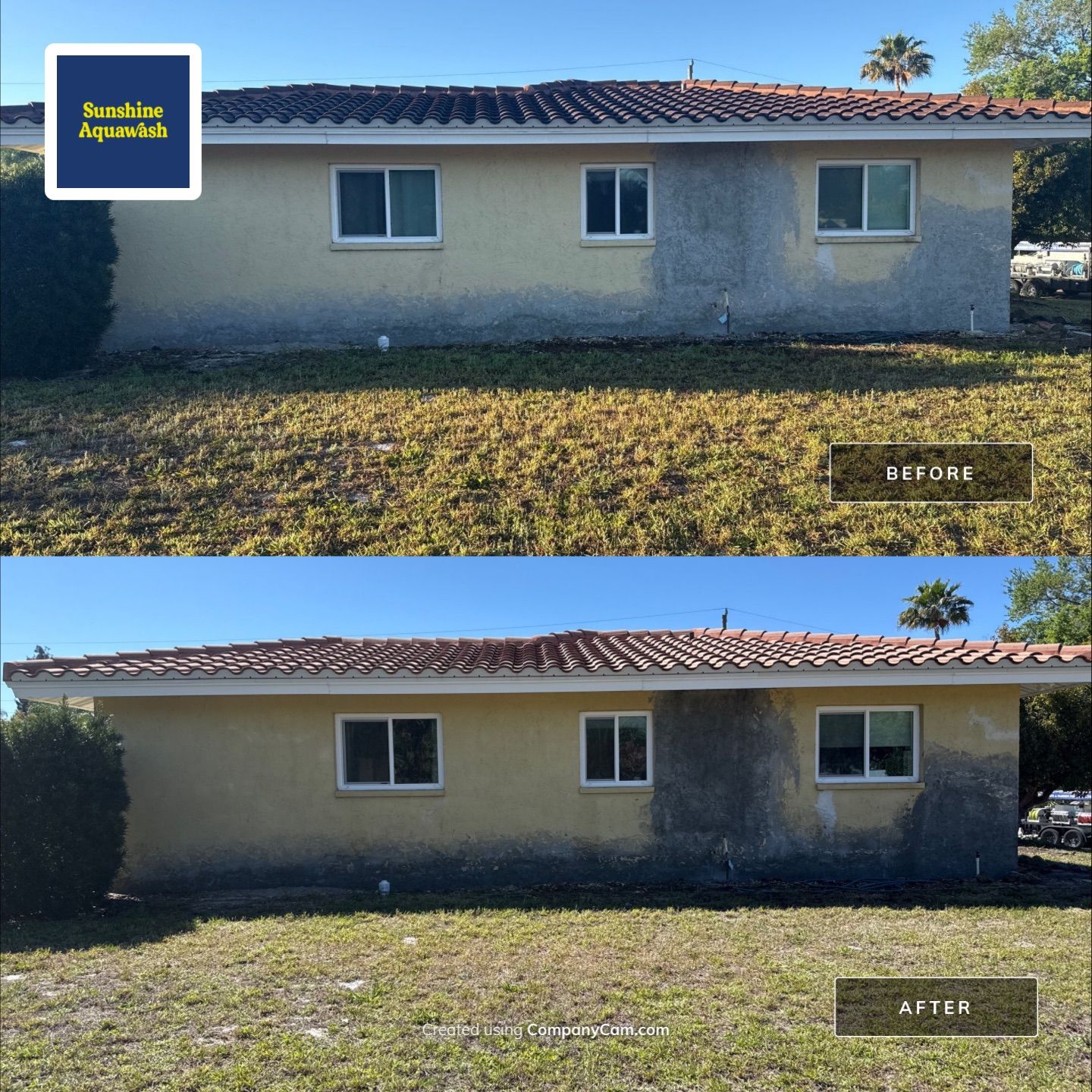 Full Exterior Cleaning Before Painting – Sarasota, FL (Near Sarasota Airport) by Sunshine AquaWash
