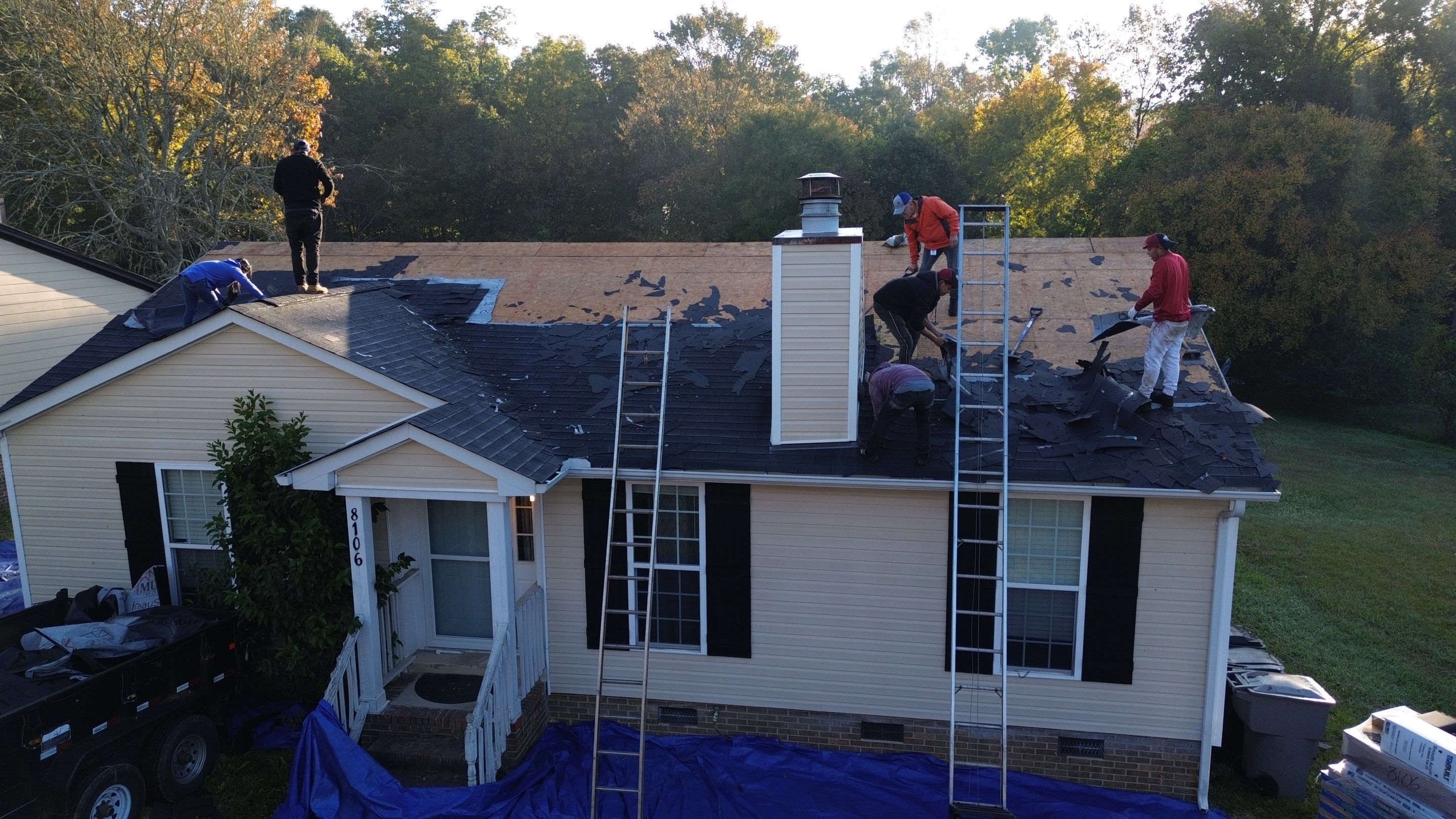 Roof replacement and interior repair by hail and wind damage by Just Brilliant Restoration JBR