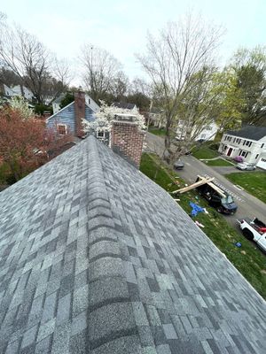 Residential Roofing Installation using Owens Corning TruDefinition Duration AR - Estate Gray