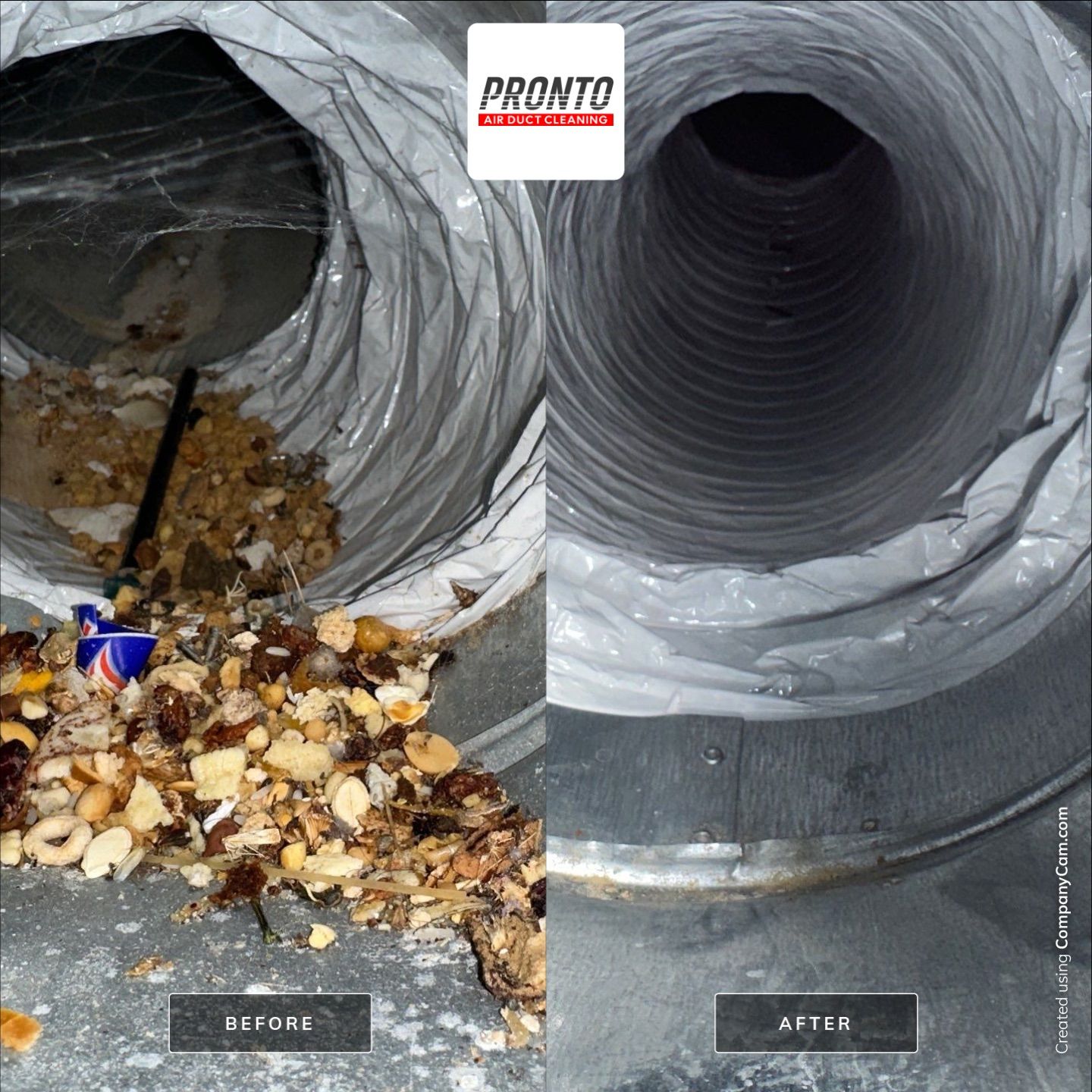 Air duct cleaning using Hypervac by Pronto Air Duct Cleaning