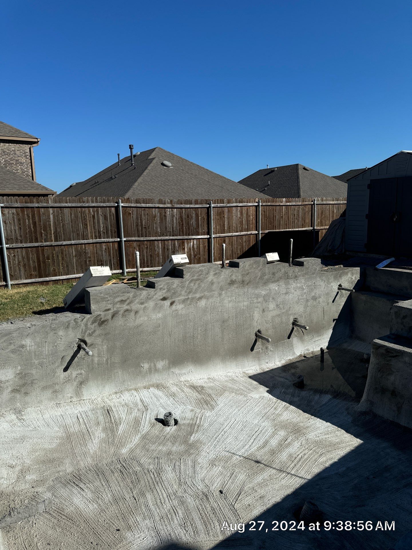 Geometric Pool with Contrasting Paver Deck by Pinnacle Pools and Spas - DFW