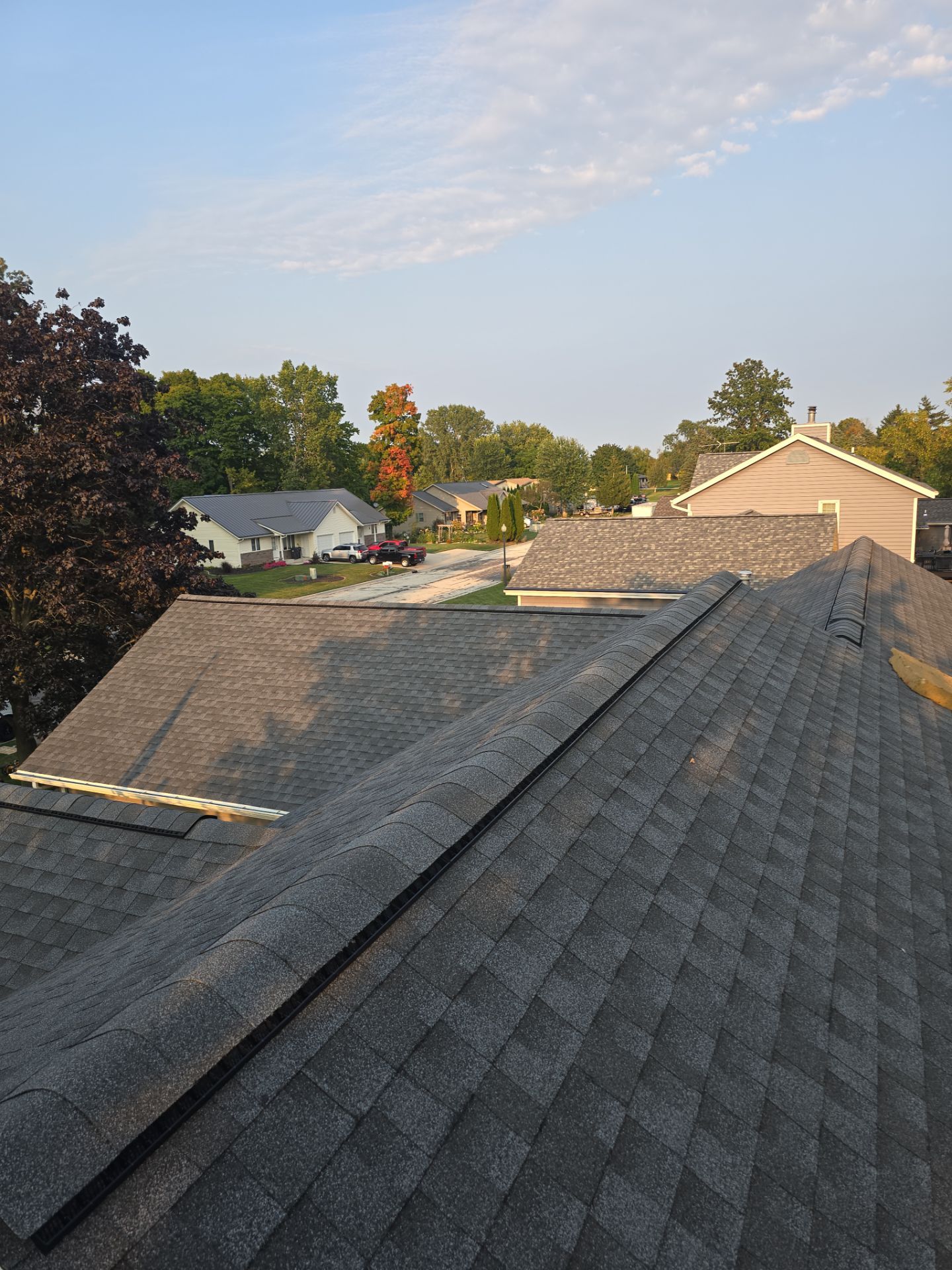Residential Roof Installation in Sheboygan Falls, WI: GAF Timberline Natural Shadow Shingles & Rain Drop Gutter Protection by Gellings Roofing & Siding