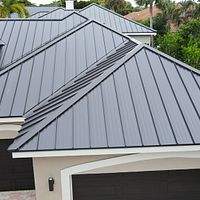24ga 1.5" Mechanical Seam Dark Bronze by Total Roofing System The Metal Roof Experts