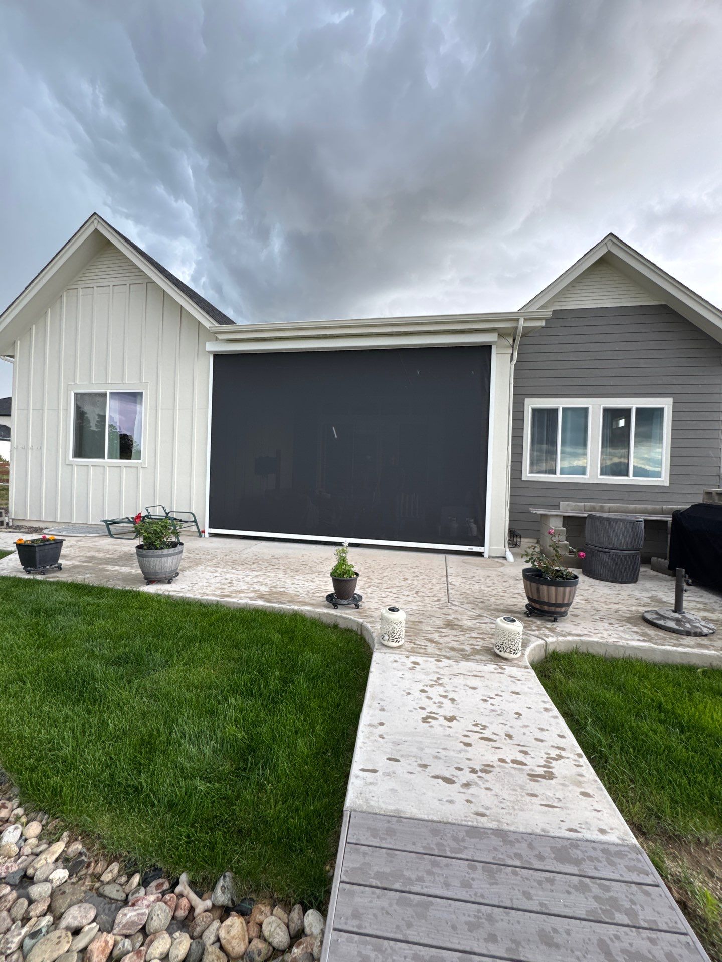 Motorized Screens using Progressive MagnaTrack Screens by Outdoor Solutions Colorado