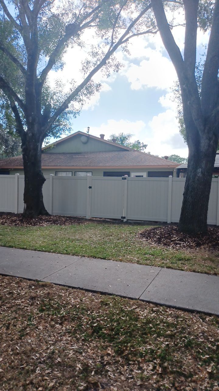 Sarasota, FL 6ft. Tall Tan Vinyl Privacy Fence  by Asap fence and gates, LLC