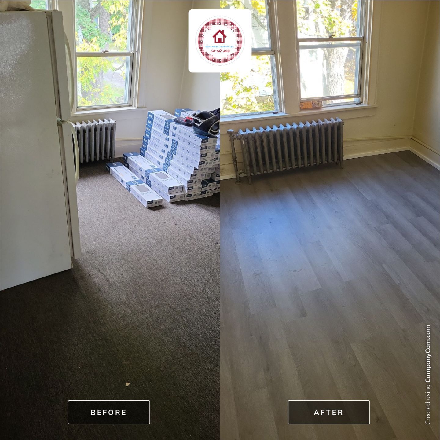 Flooring Installation using lvp by Matt's Honey Do Service