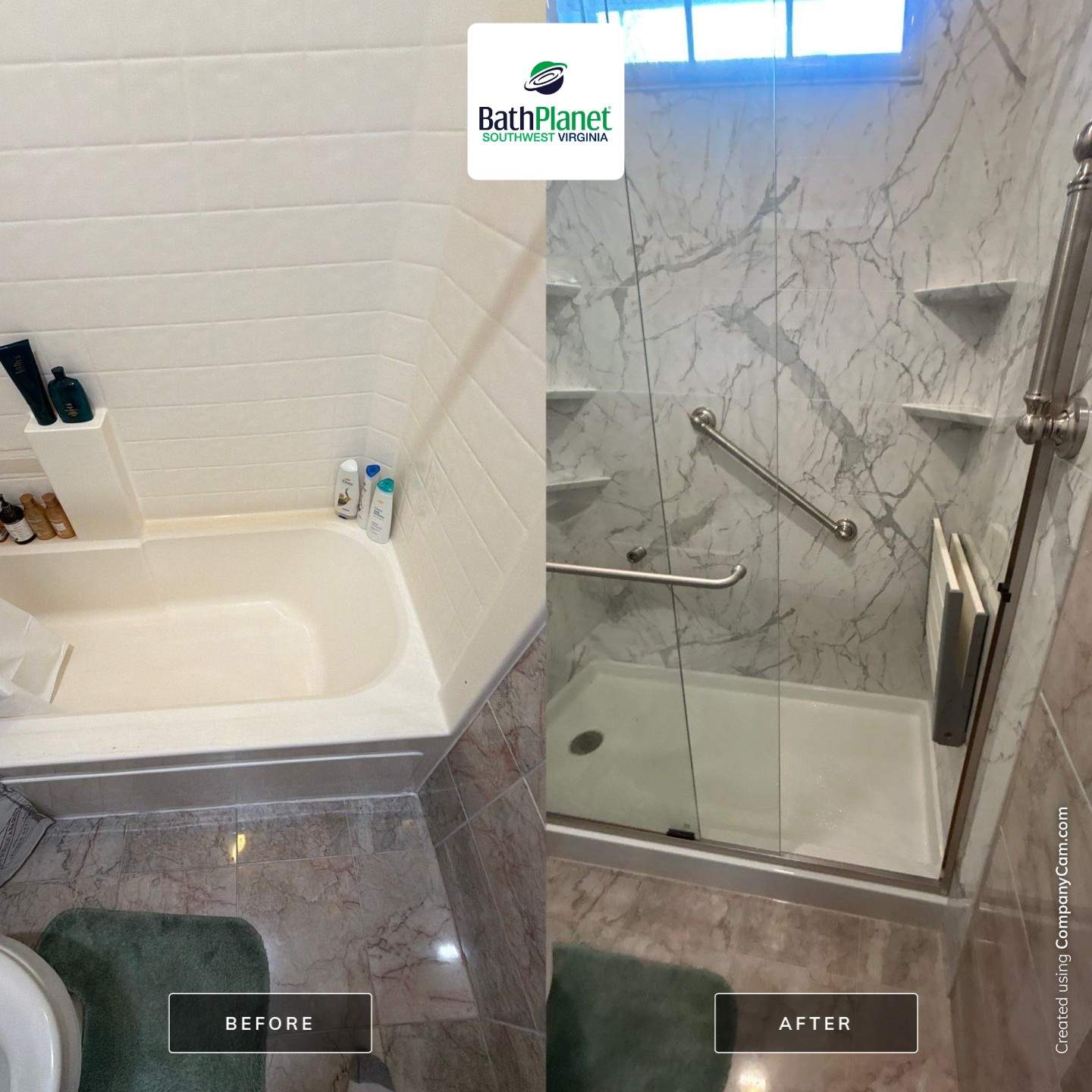 Tub to Shower by BathPlanet SW Virginia
