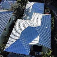 .032 Aluminum 1.5" Mechanical Seam Silver Metallic  by Total Roofing System The Metal Roof Experts