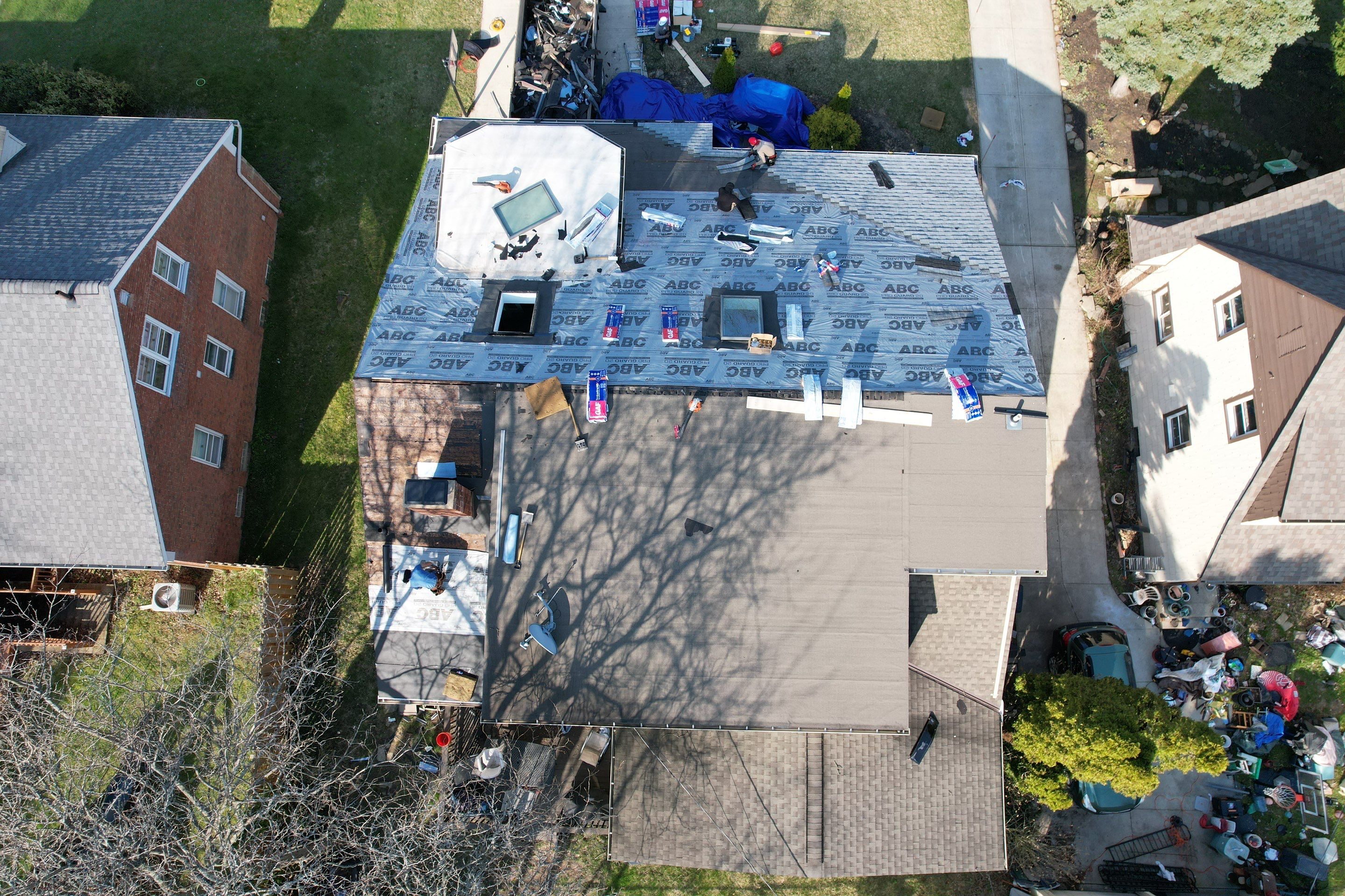 Partial roof replacement by Atlas Roofing & Restoration