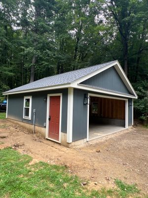 Garage using LP SmartSide Panel Siding