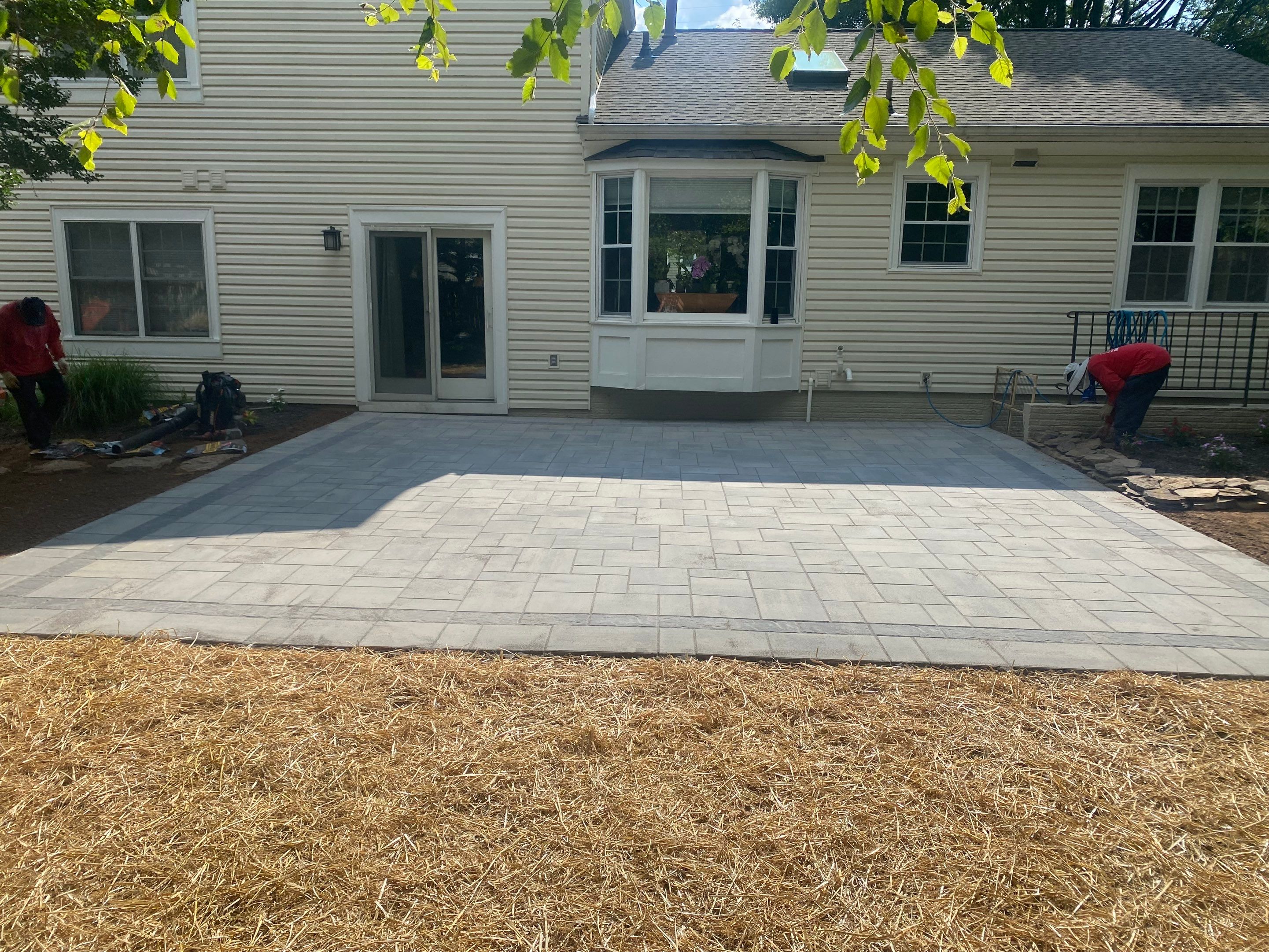 Backyard Transformation using Techo-Bloc Pavers by The Smet Companies, LLC