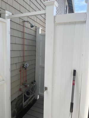 Outdoor Shower Installation — Marblehead, MA