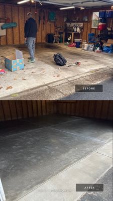 Concrete garage floor replacement
