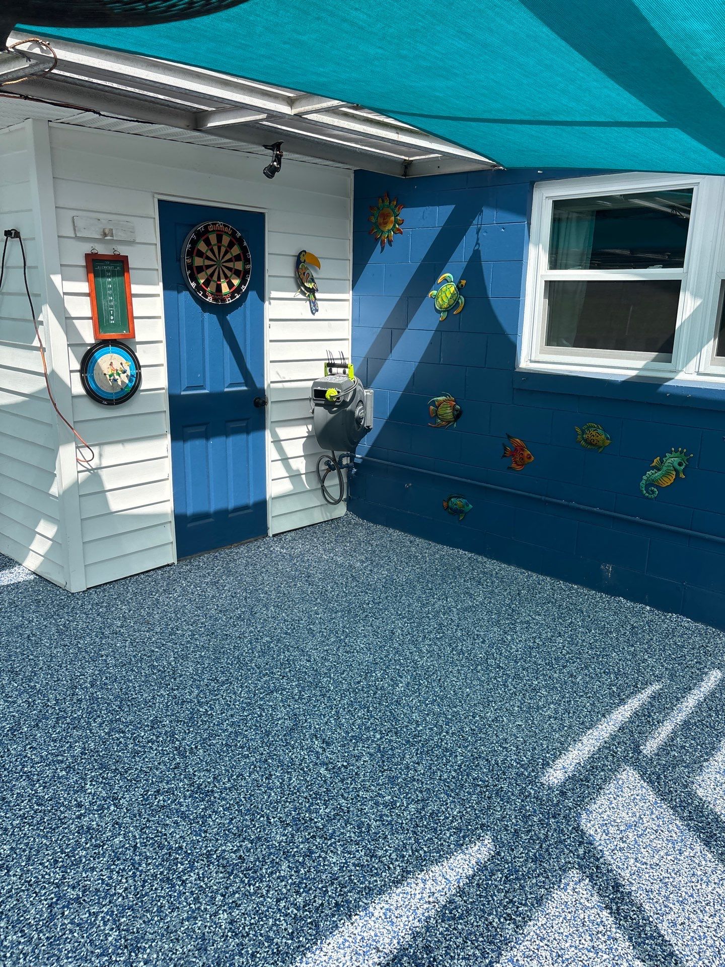 Lake Wales Pool Deck Concrete Coating with Orbit Flake by Performance Floors & Coating